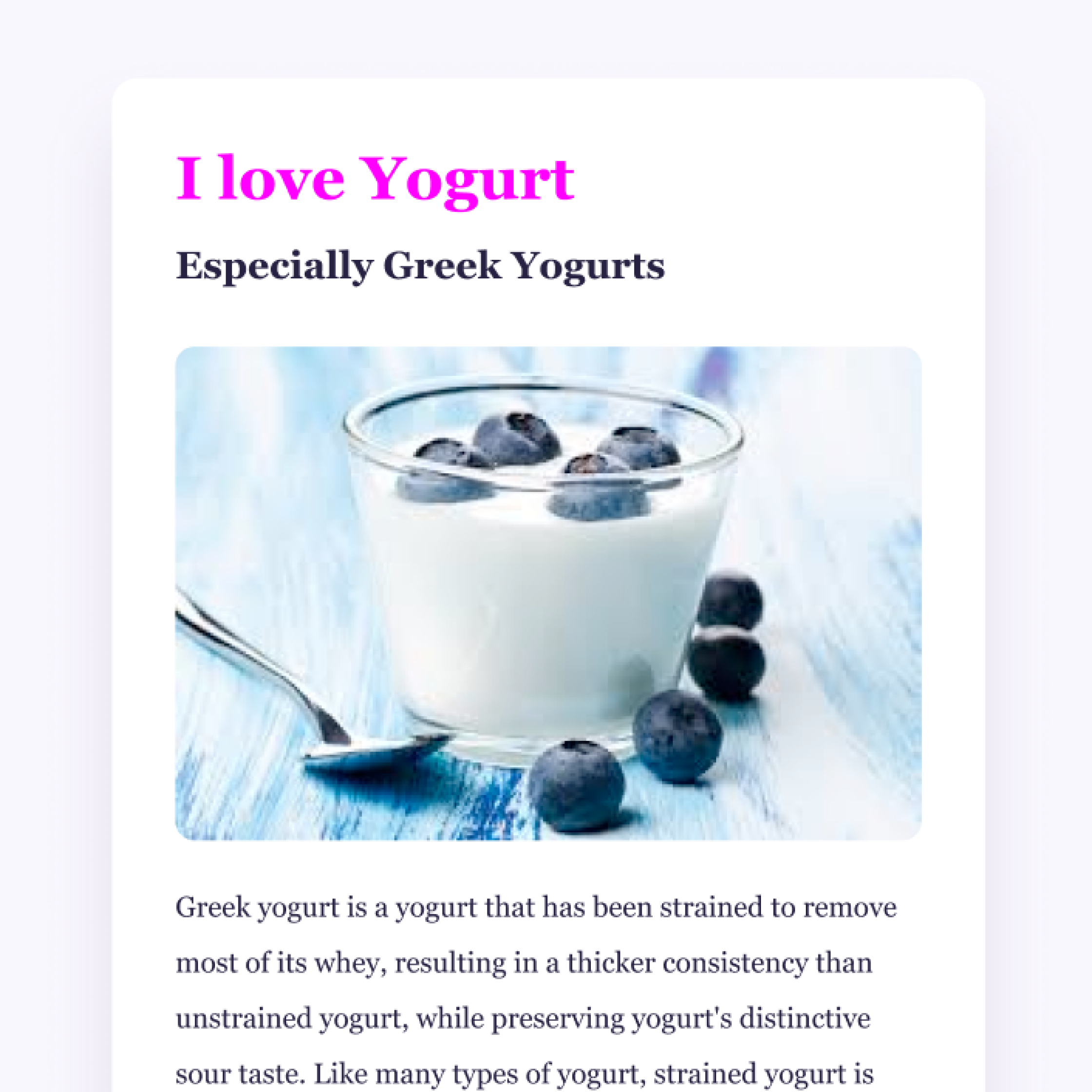 Yougurt Project